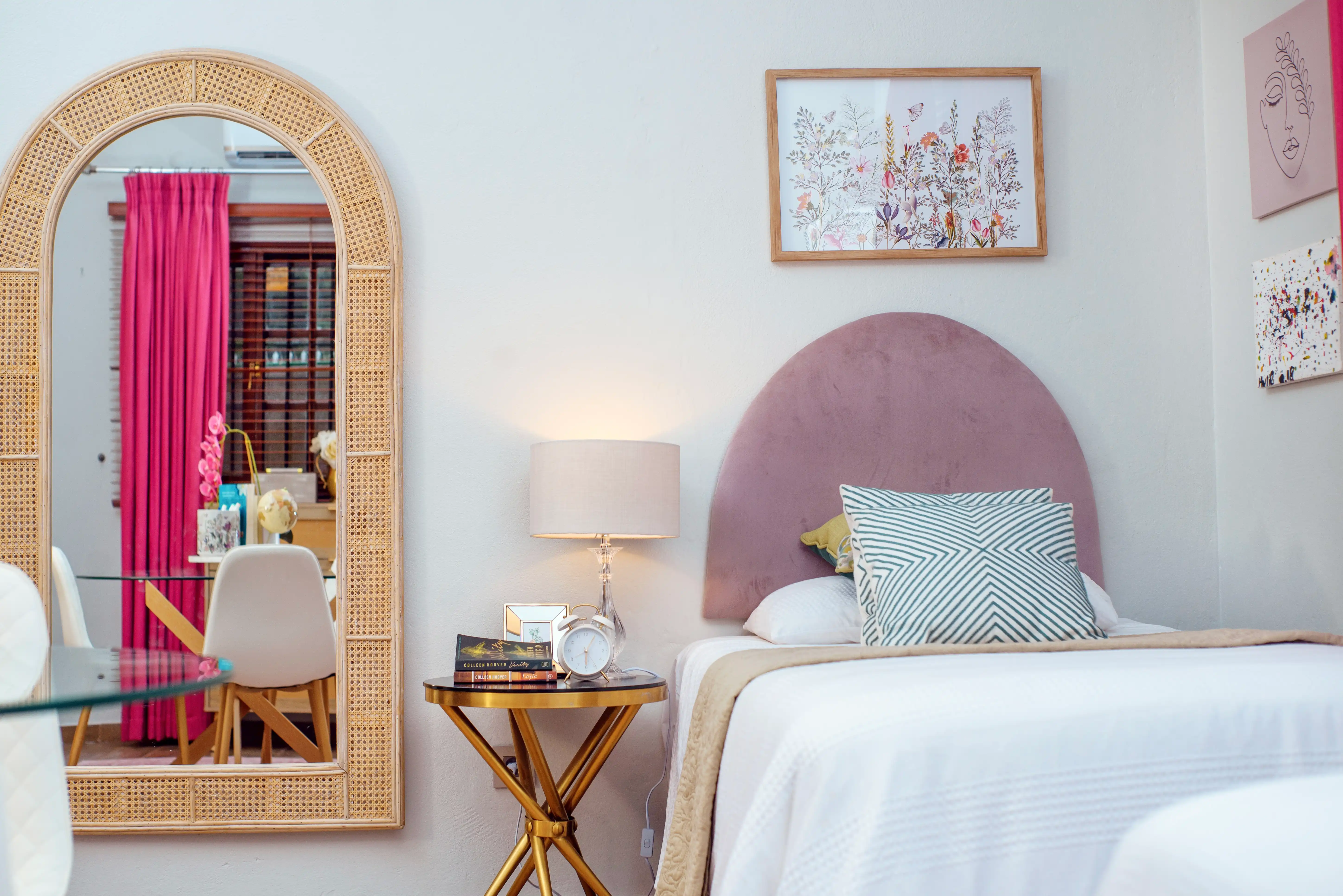 Blush Bloom — natural wood tones